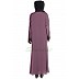 Front open embroidered Dubai abaya- Purple